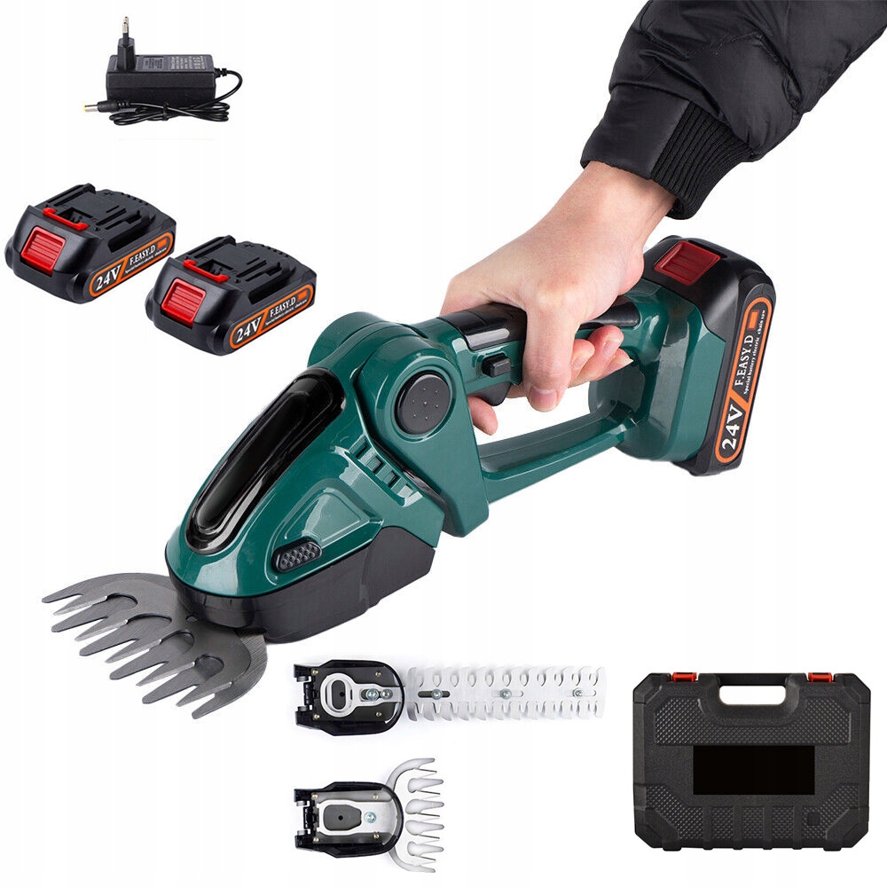 Nożyce Do Żywopłotu Trawy Krzewów Akumulatorowe Elektryczne 2 Aku