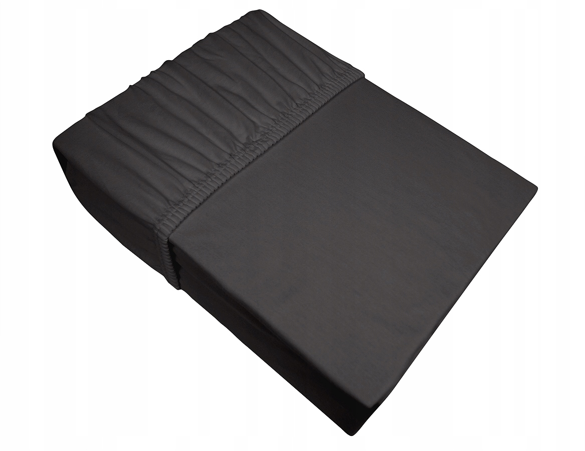 Prostěradlo jersey s gumou 180x200 tmavě popelavé, husté bavlna 100% Greno