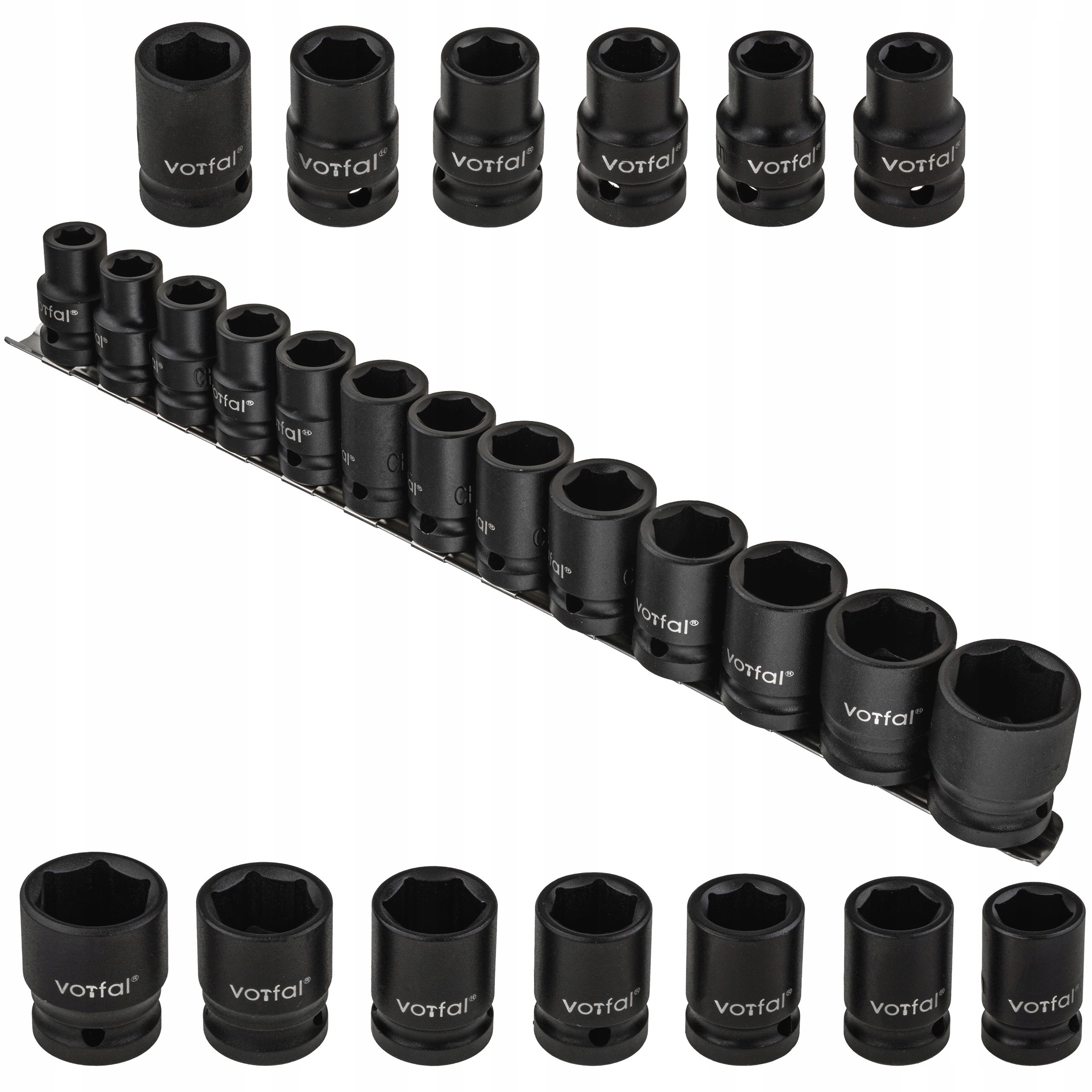Zestaw Nasadek Udarowych 10-24MM Nasadki Udarowe 1/2 Udar 13 El Cr-mo