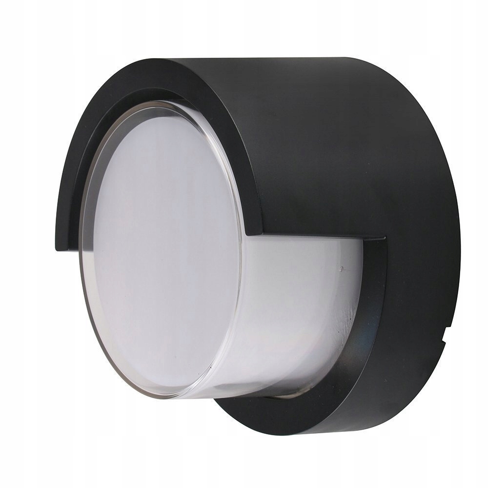 Led zahradní nástěnné svítidlo moderní kulatý černé 3000K IP65 V-tac