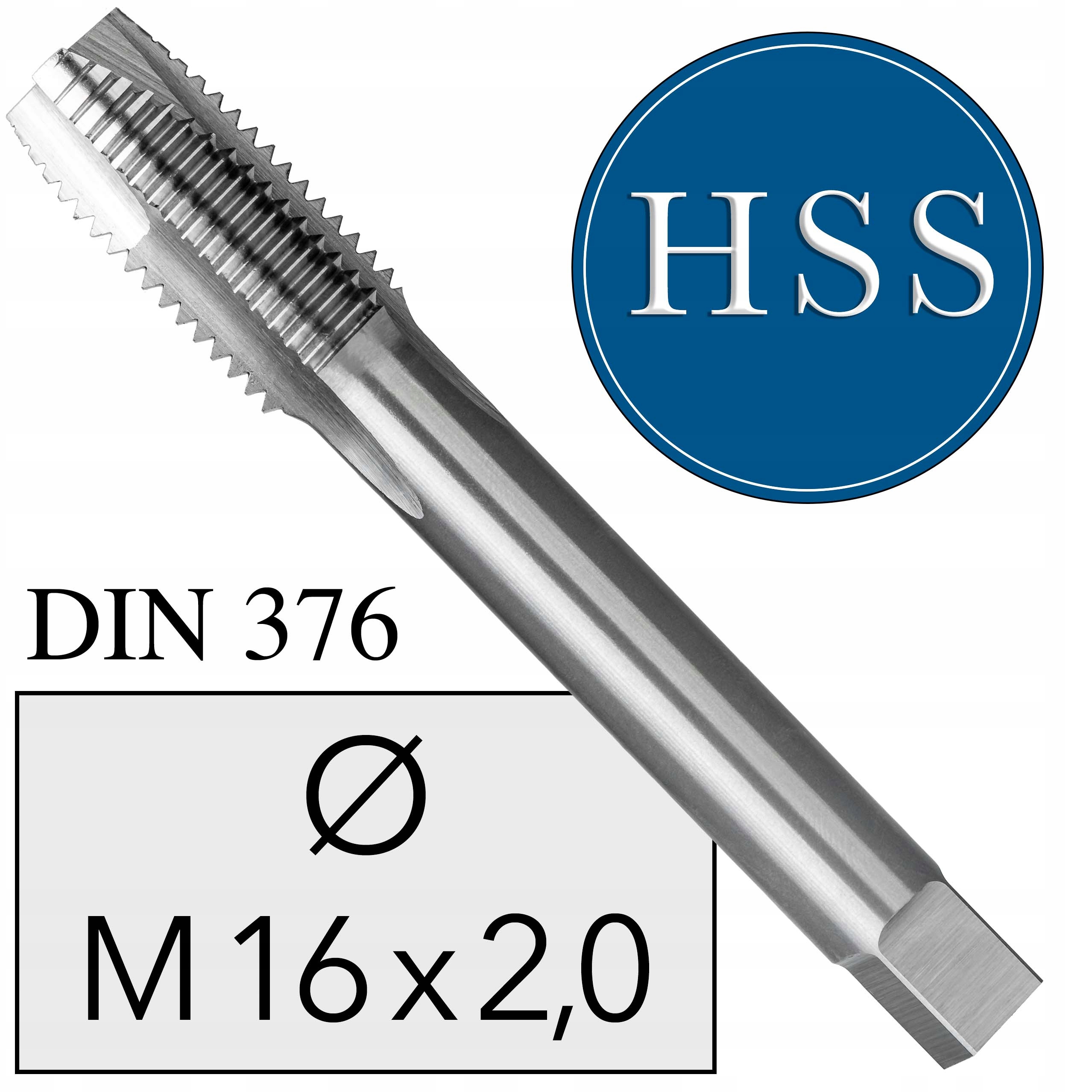 M16 Strojní závitník Hss Din 376 Průchozí