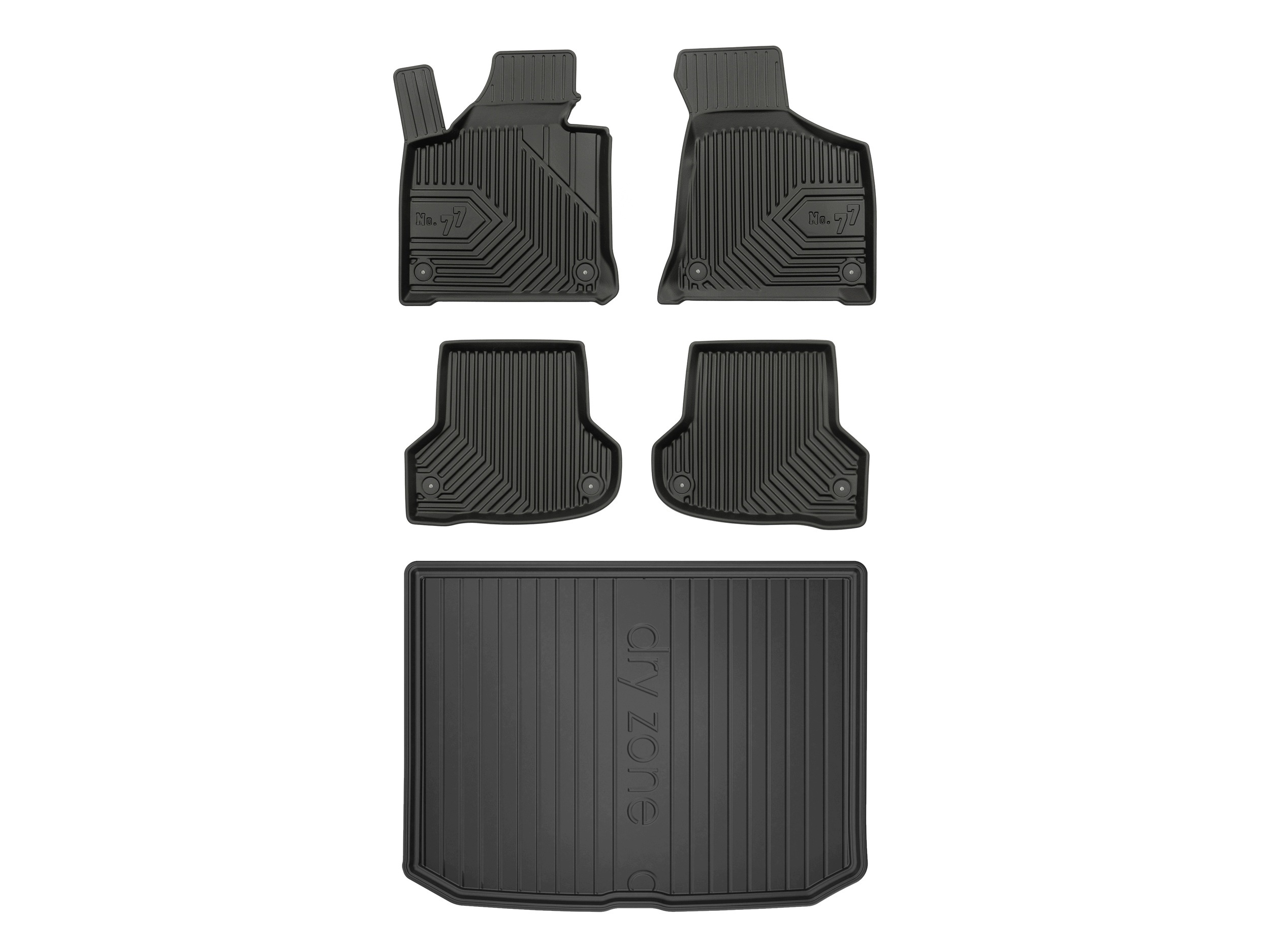 3D koberčeky rohož DryZone pre: Audi RS3 8P 2003-2013 hatchback 5 kusov