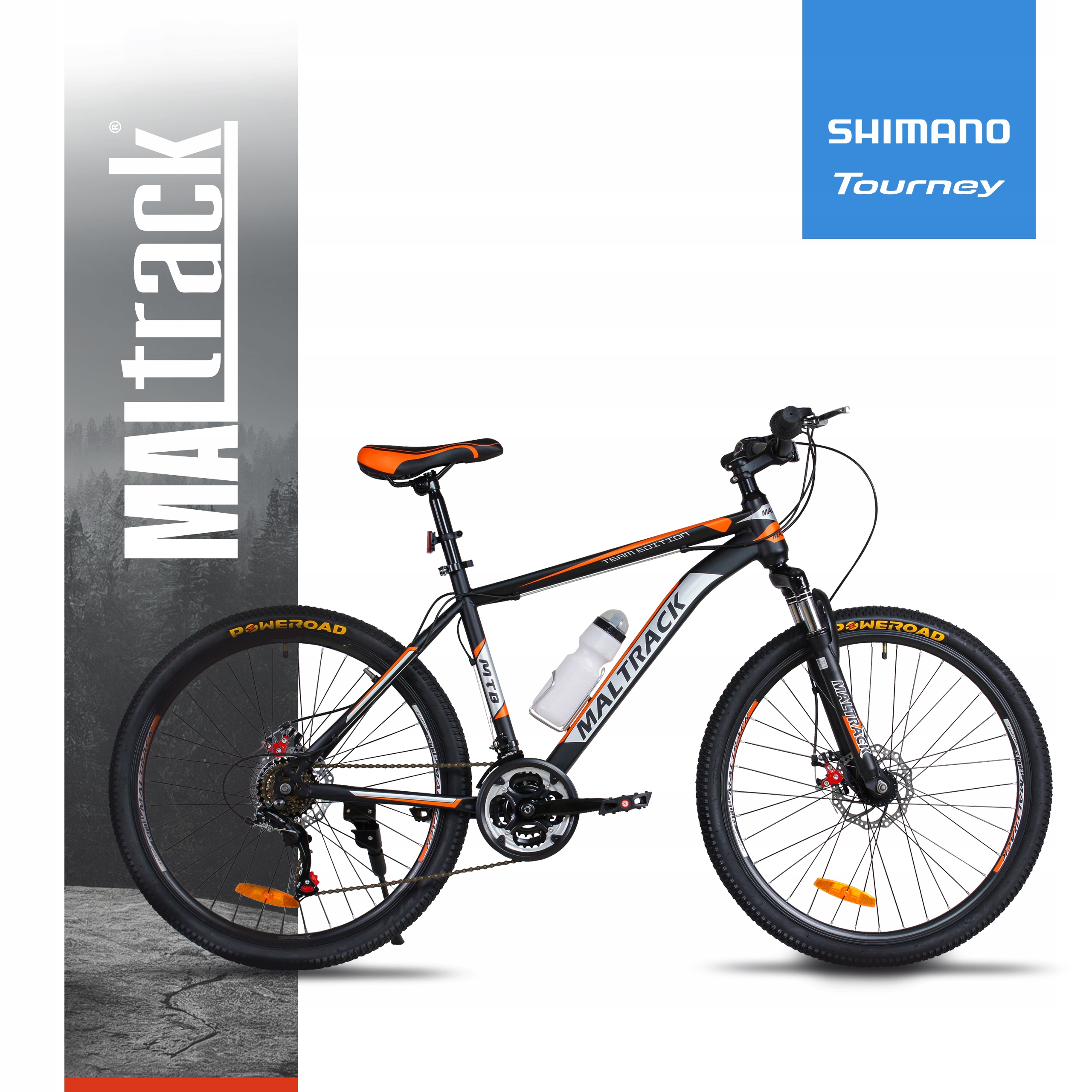 ROWER GÓRSKI MTB 26" SHIMANO 18 BIEGÓW HAMULCE TARCZOWE STALOWA BIDON Stopień złożenia roweru rower do samodzielnego złożenia, do regulacji