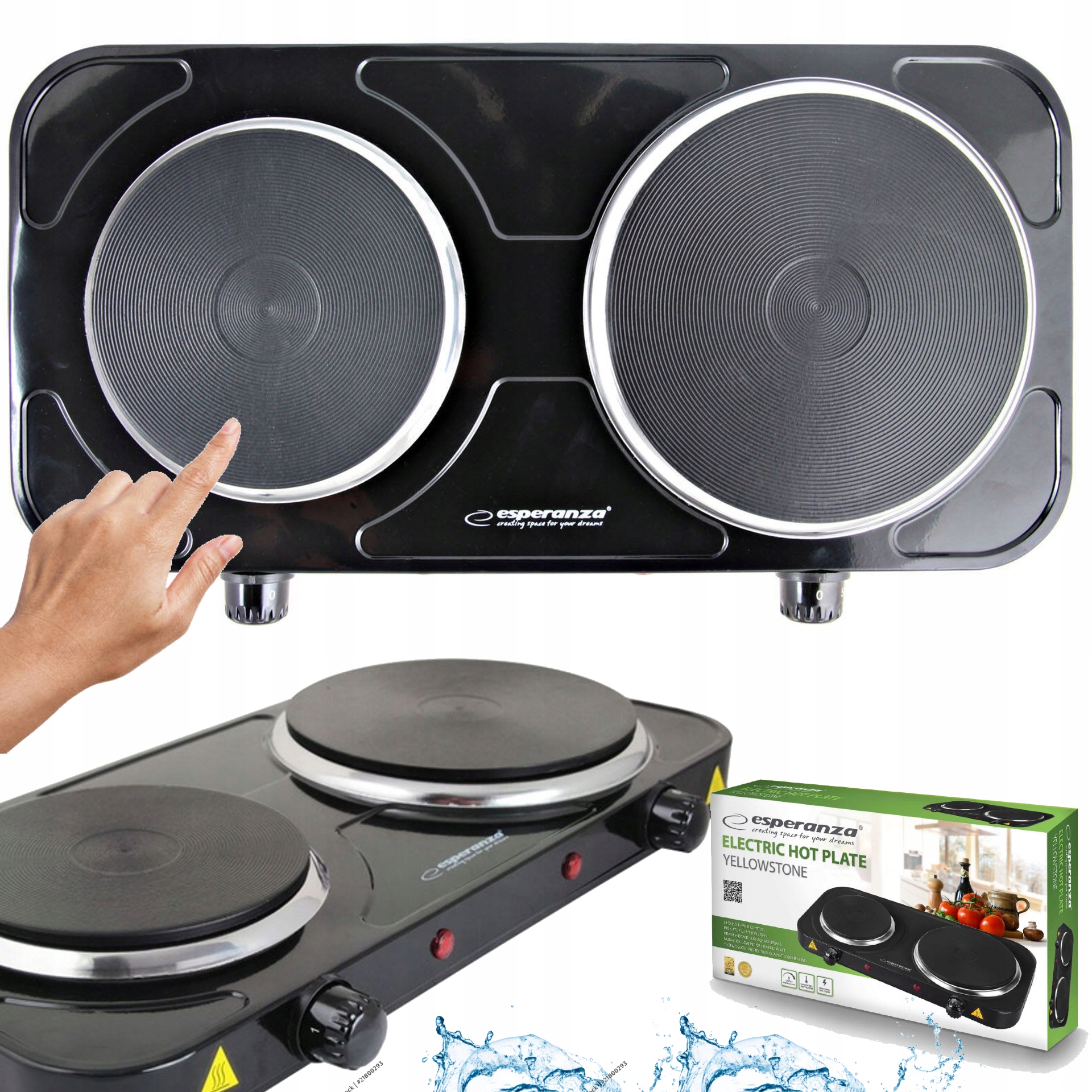 Kuchenka Elektryczna Dwupalnikowa Płyta Mobilna Na Prąd Przenośna 2500W Pro