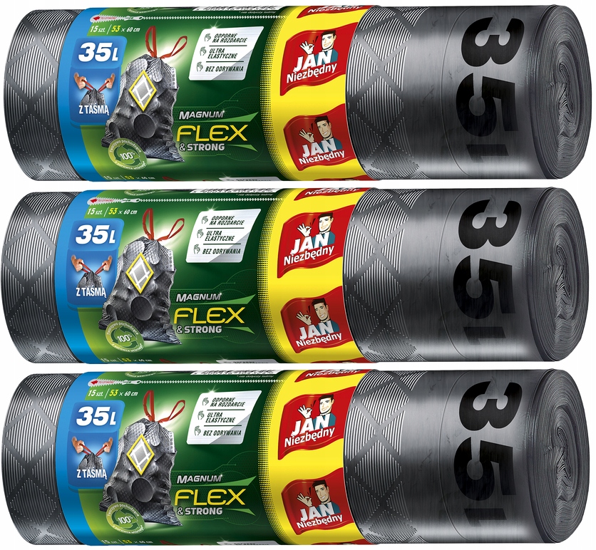 

Jan Niezbędny Worki śmieci Magnum Flex 35l x3 opak