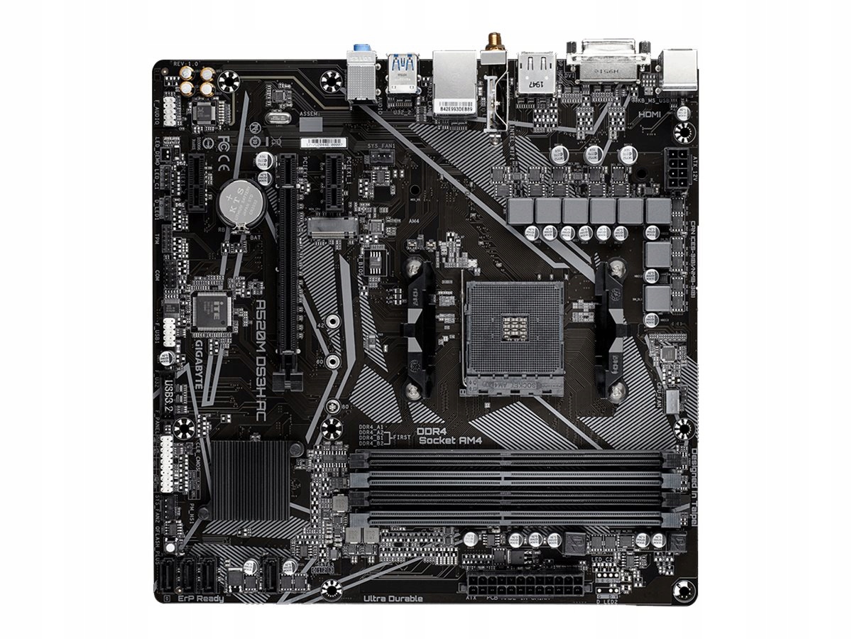 Základná doska Gigabyte A520 DS3H Ac micro Atx Amd Ryzen AM4 4x DDR4