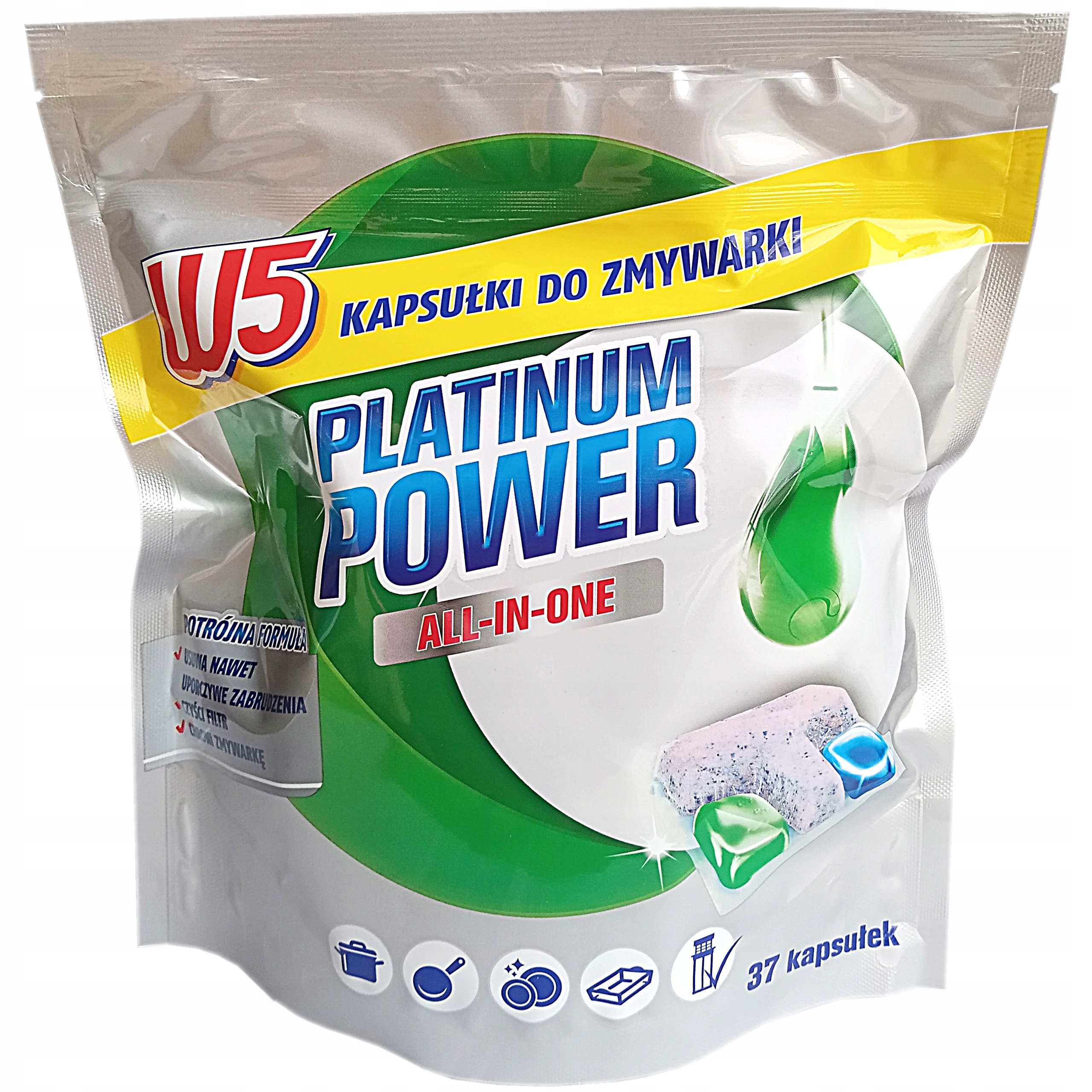 

Kapsułki Platinum W5 do zmywarki All-In-One 37 szt