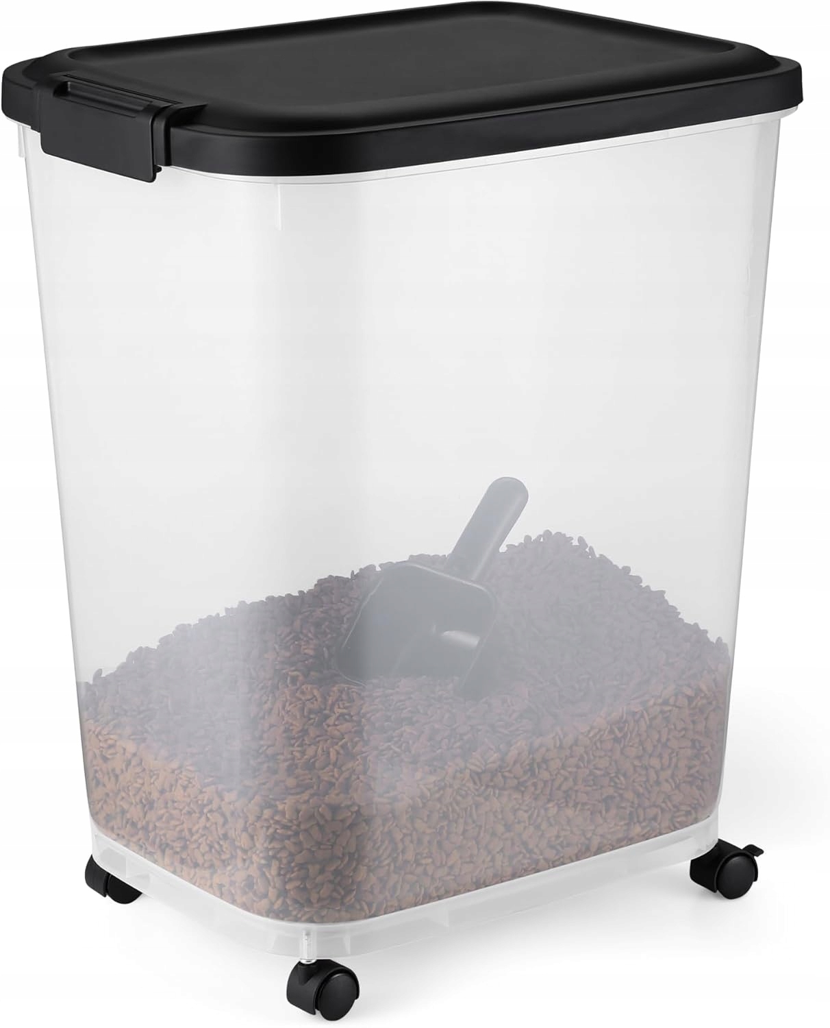 Hermetická Krabička Na Krmivo Pro Psa Kočku Na Kolečkách, Lopatka Do 22 Kg