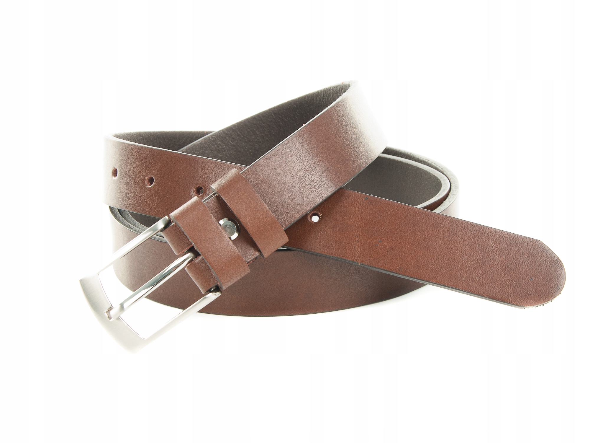 

XXXL 150 cm Pasek do Spodni Wizytowych- Skóra Brąz