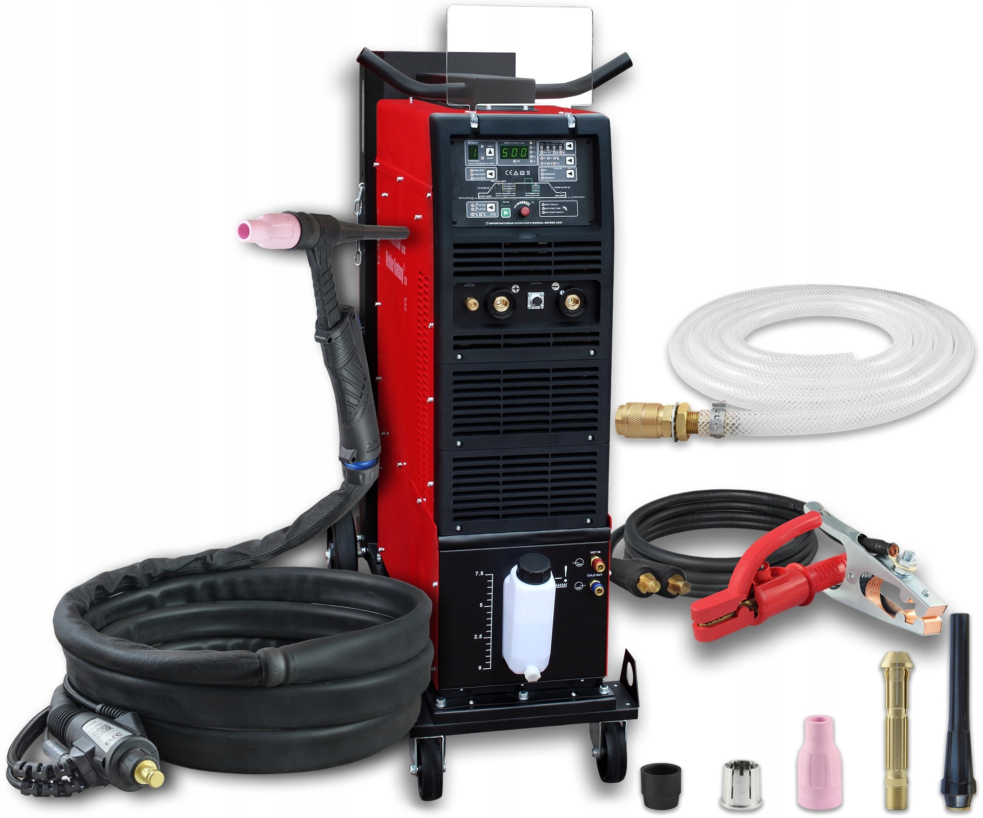 Tig spawarka Jet II 500 Ac/dc Mma chłodnica wózek