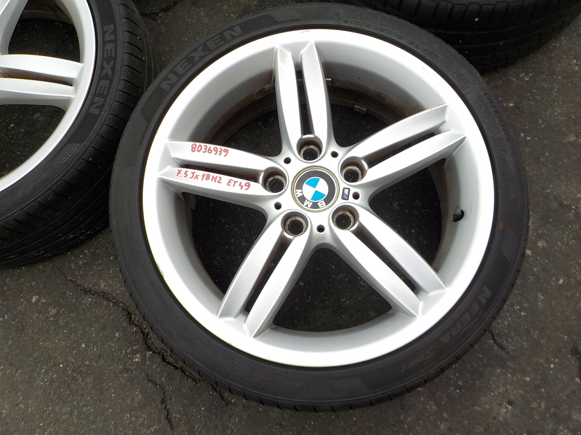 discs aluminium 18" bmw e87 m-packet 8036939 7839305