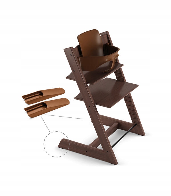 Stokke krzesełko Tripp Trapp z zestawem niemowlęcym Baby Set Walnut Waga krzesełka 7 kg