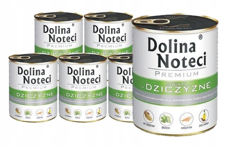 Levně Vlhké Krmivo pro psa Dolina Noteci Premium Zvěřina 12x800g Bezobilné