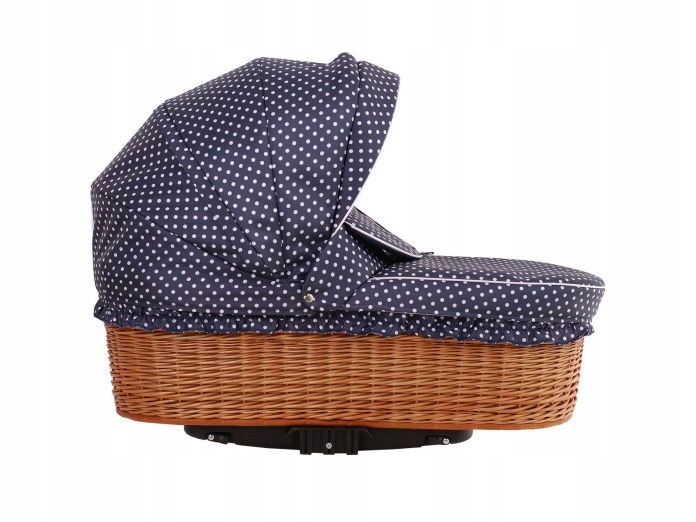 Lonex polski wózek 3w1 biały wiklina Classic Retro Zestaw 3w1