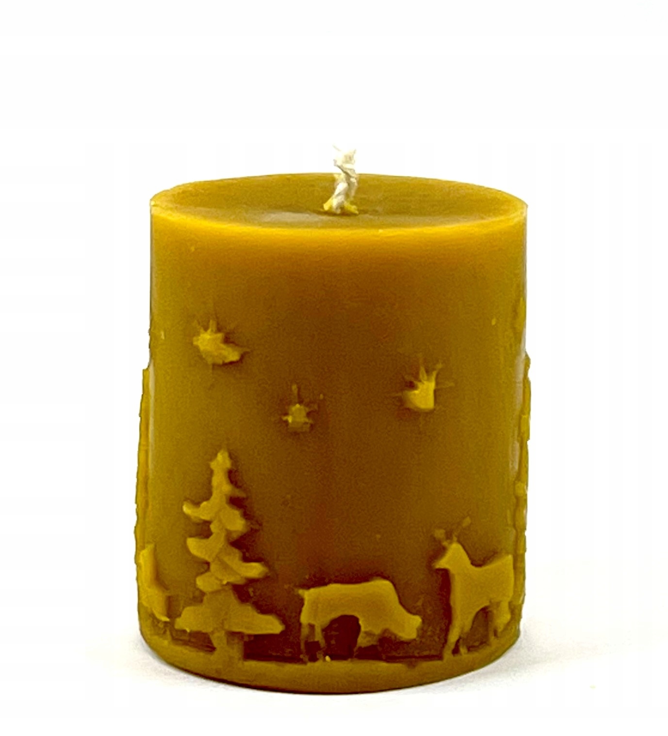 

Świeca z wosku pszczelego zimowy pejzaż