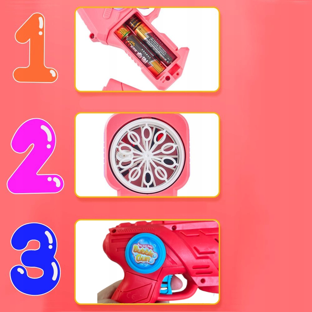 AUTOMATYCZNY PISTOLET NA BAŃKI MYDLANE + PŁYN MASZYNA MASZYNKA DO BANIEK Stan opakowania oryginalne