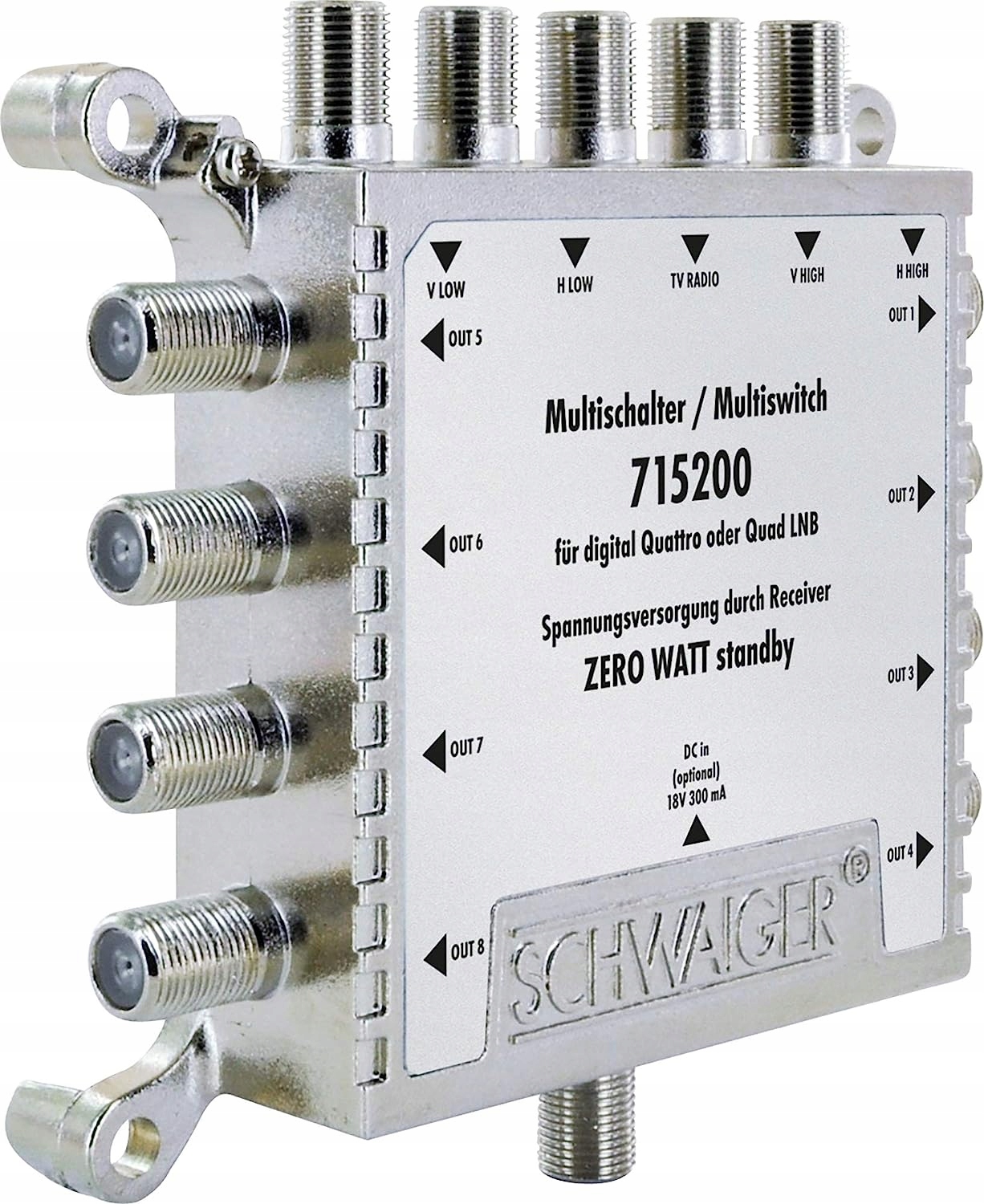 Multiprepínač Sat 5200 5/8 Schwaiger 1 na 8