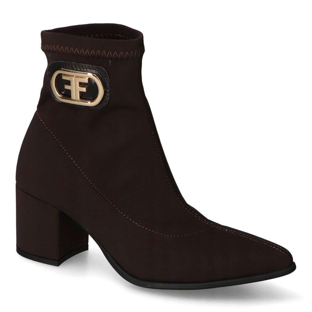 Hnědé kotníkové Kotníkové Boty Nicole 3128, velikost 36