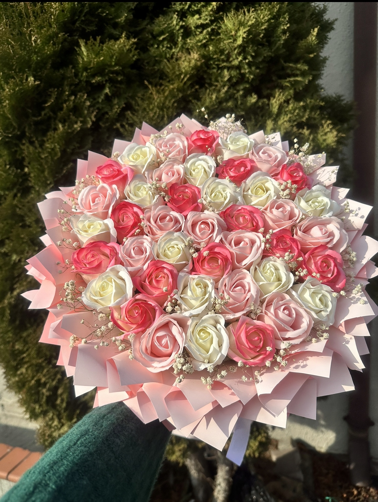 Bukiet z róż mydlanych 30 cm, na urodziny, imieniny, podziękowanie