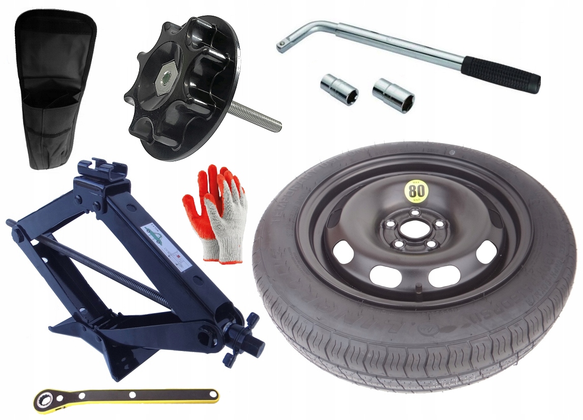 nové Dojezdové Kolo 125/80 R15 Škoda Fabia II (2007-2014) Sada (šroub)