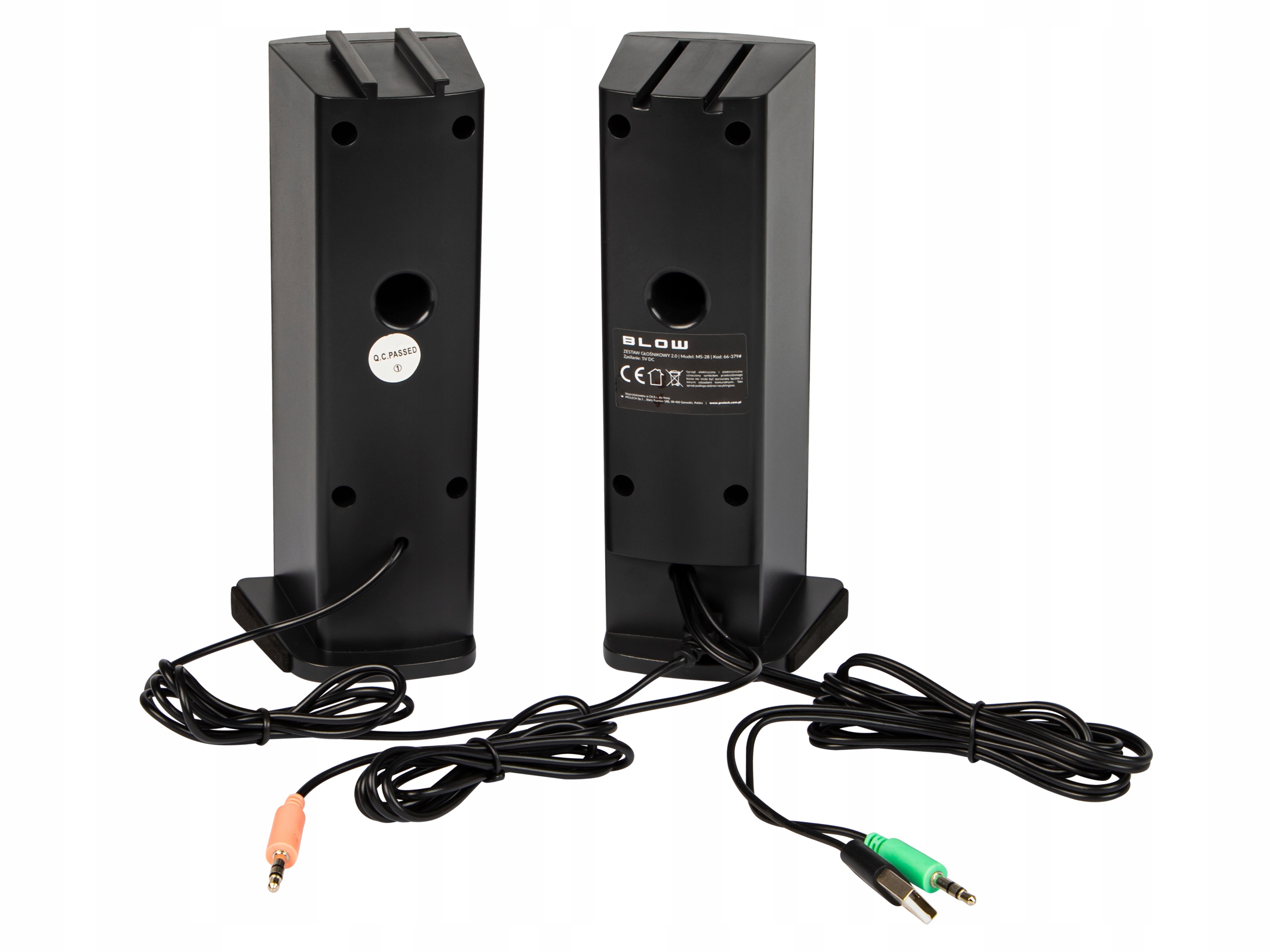 GŁOŚNIKI BLUETOOTH SOUNDBAR 2.0 USB LED RGB 2w1 Sterowanie wbudowane w głośnik