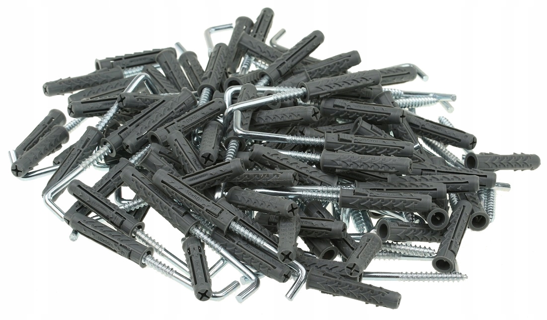 

Kołek Rozporowy 10 mm Hak Prosty Kołki 100 szt