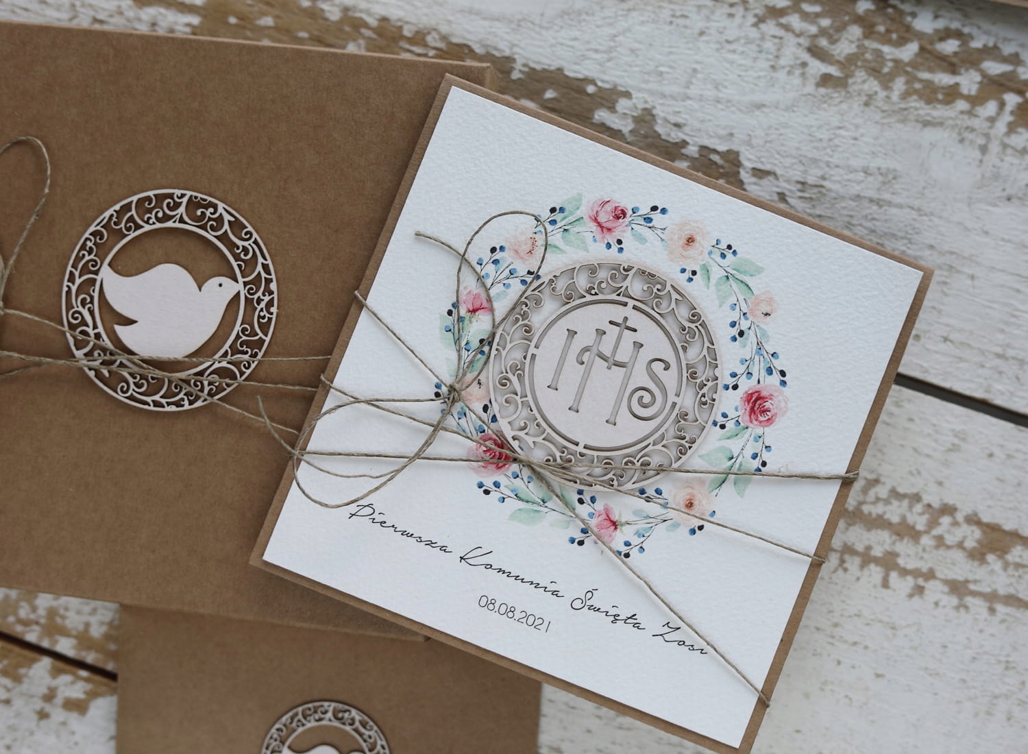 Ručně vyráběná společenská pohlednice od kmotra, kmotry