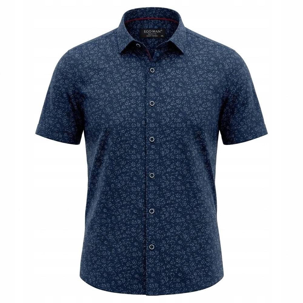 Ego Man košile pánská EKS131-2 slim fit krátký rukáv L tmavě modrá
