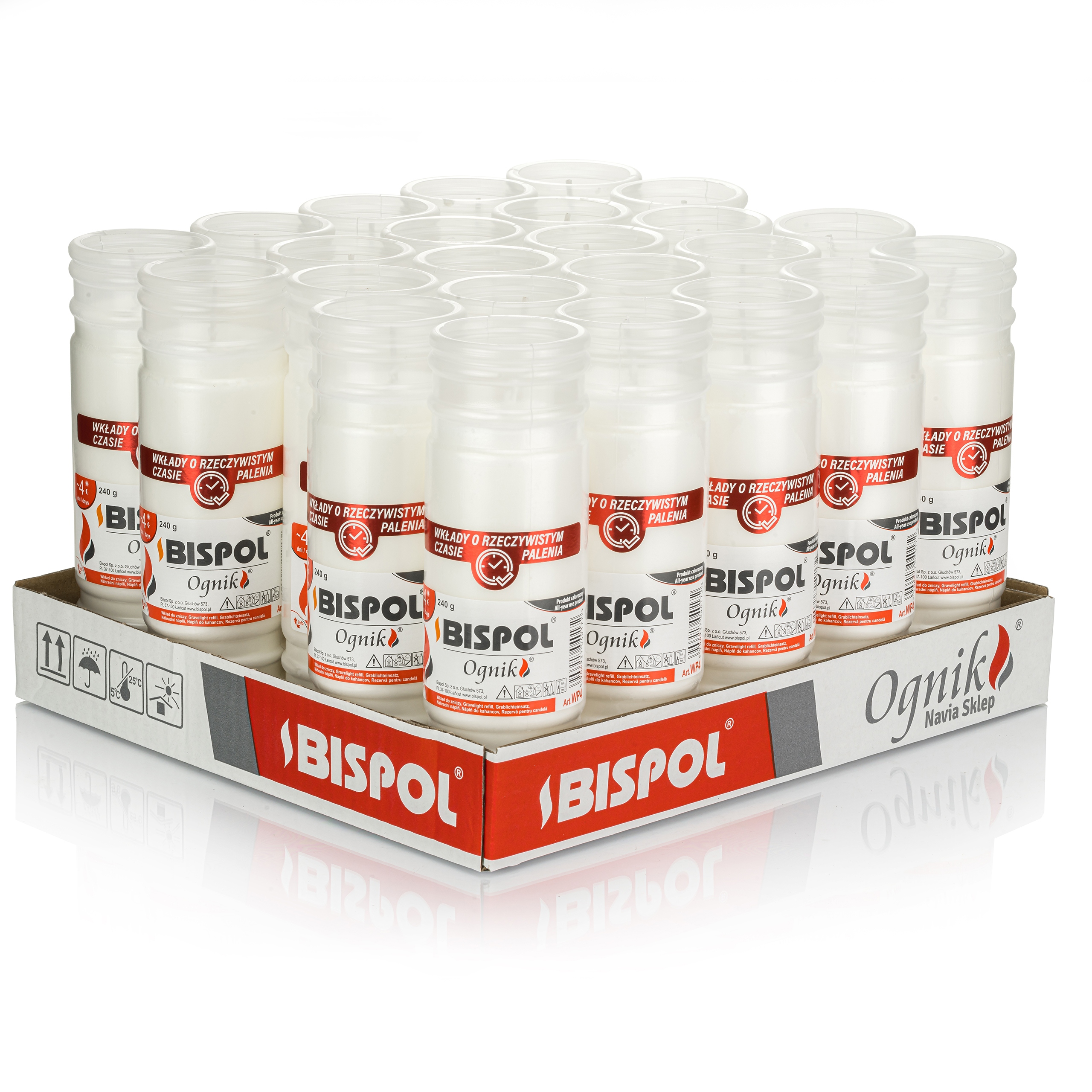 Bispol Ognik Wkład parafinowy 4 Dni 24szt