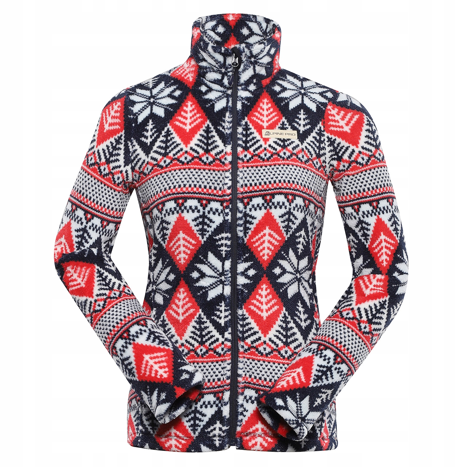 Alpine Pro Polar damski ciepły rozpinany Eflina czerwony r.XL