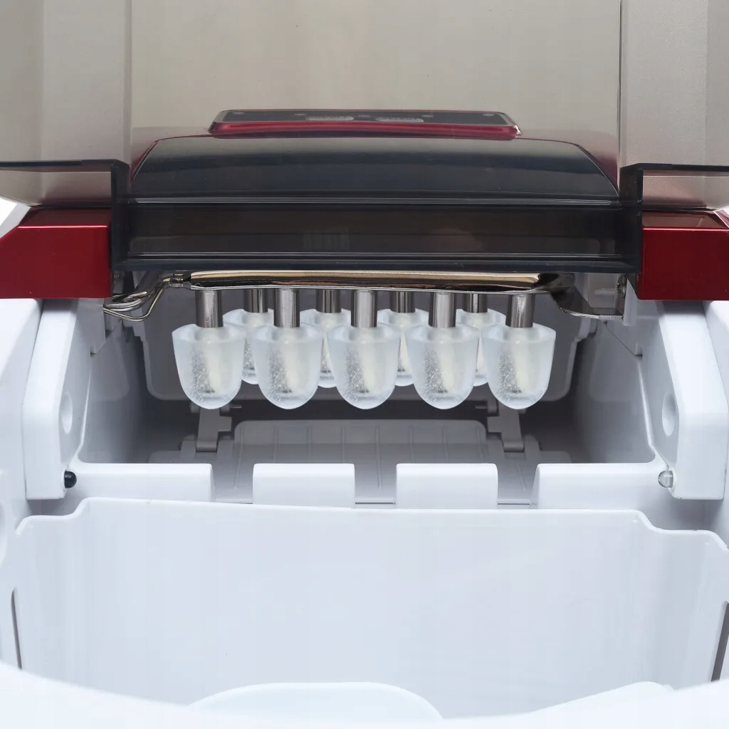 vidaXL Kostkarka do lodu, czerwona, 2,4 L, 15 kg/24 h Waga produktu z opakowaniem jednostkowym 9.2 kg