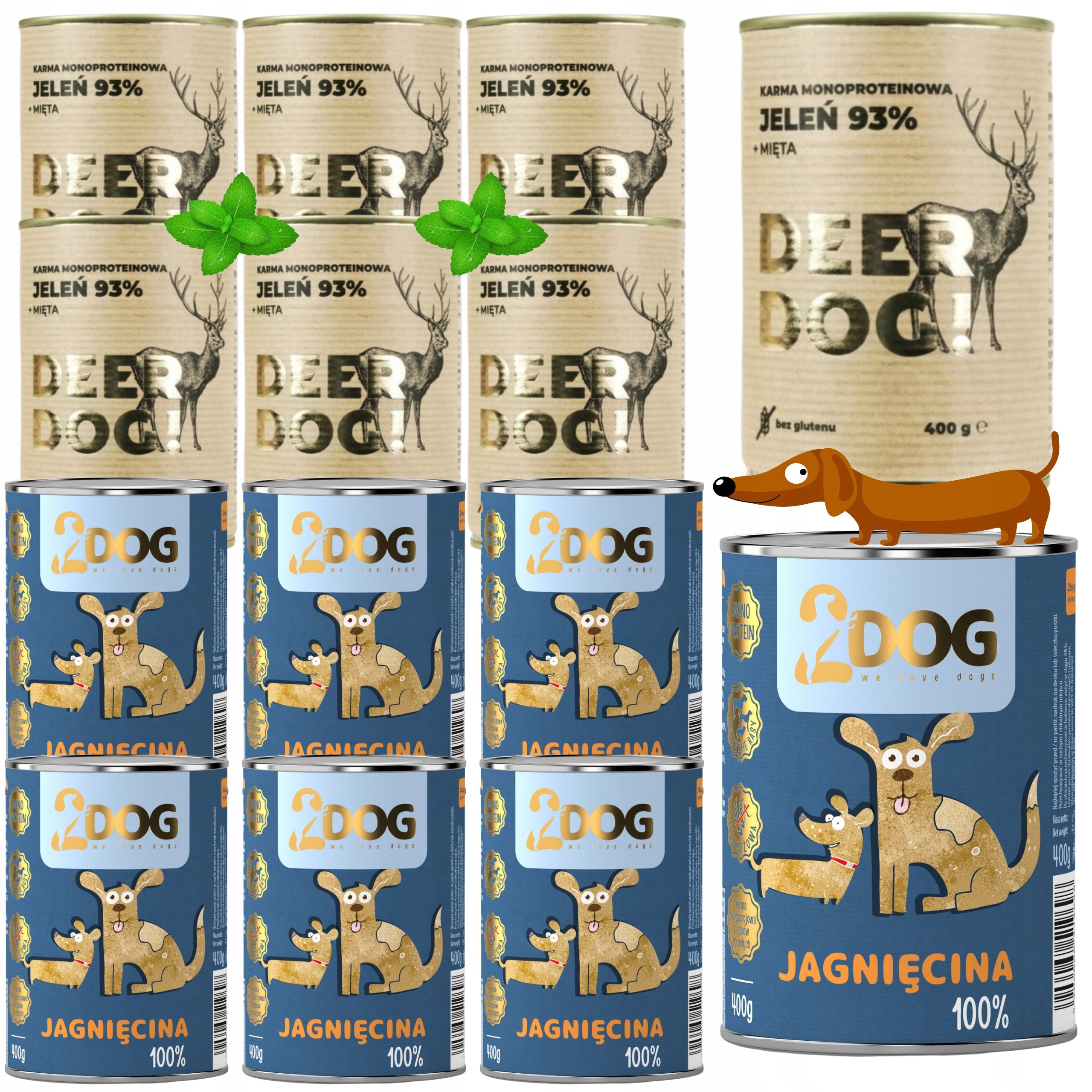 Levně Vlhké Krmivo Pro Psa Jelen 400 G 100% Monoproteinové Jehněčí Maso Bez Obilovin