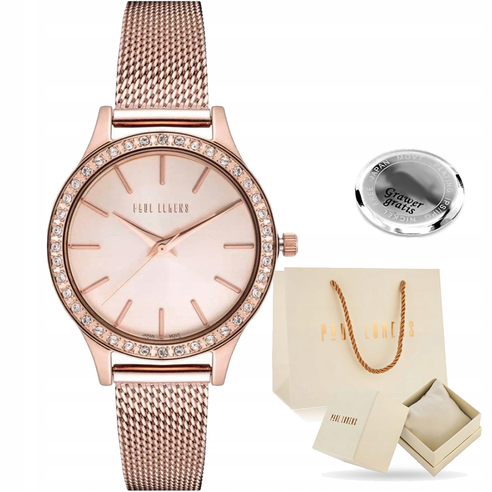 Paul Lorens dámské hodinky rosegold Vanessa elegantní s цирконами Box