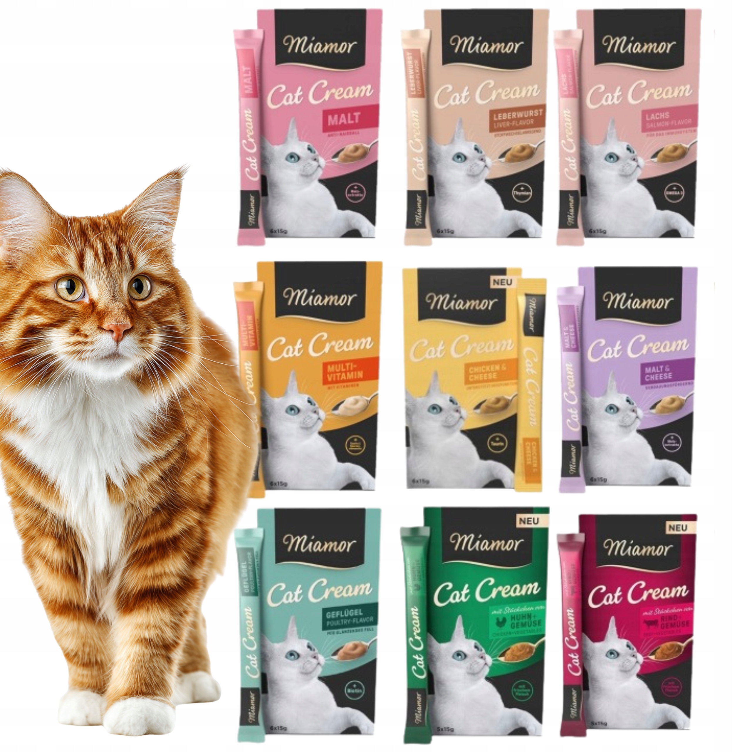 Miamor Miamor Cat Cream Mix smaków 9x6x15g pasty dla kota przysmak