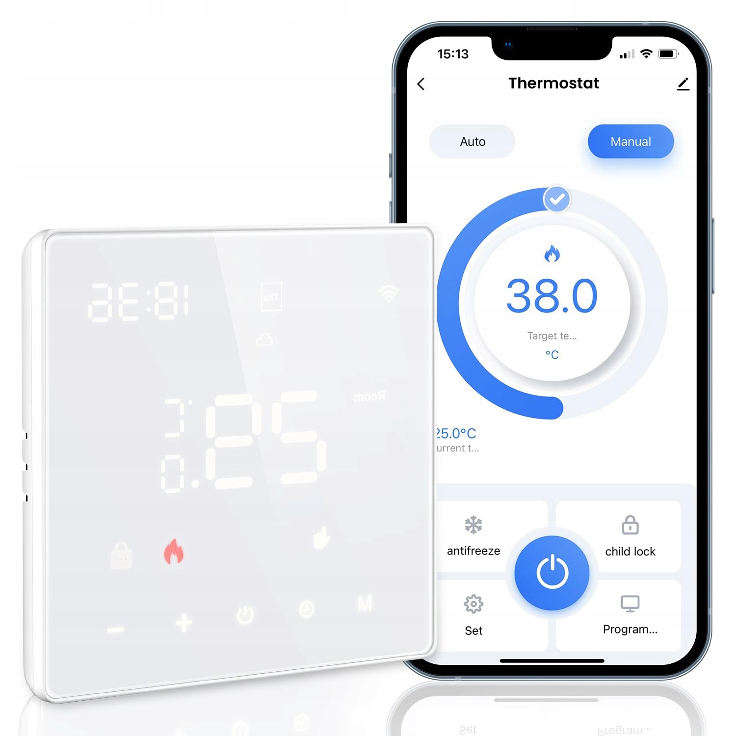 Termostat Wifi Led Digitální Regulátor 16A Elektrické podlahové vytápění
