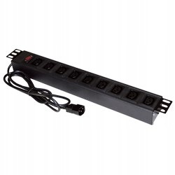 ALANTEC Listwa zasilająca 19" 9xC13 wtyk C14