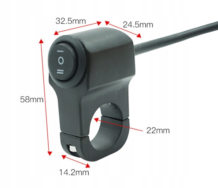 Przełącznik włącznik motocyklowy motocykl on/off 3 pozycje, wyłącznik Producent Wilmat