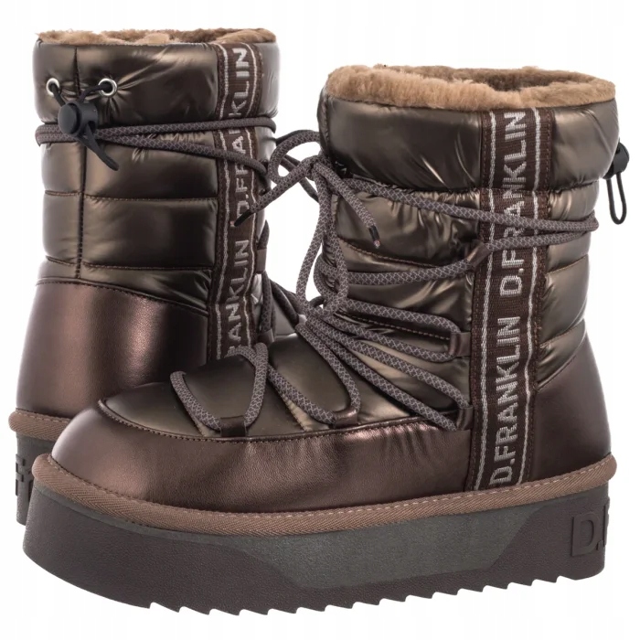 Dámské sněhule na platformě D.Franklin Nordic DFSH371016 Hnědé