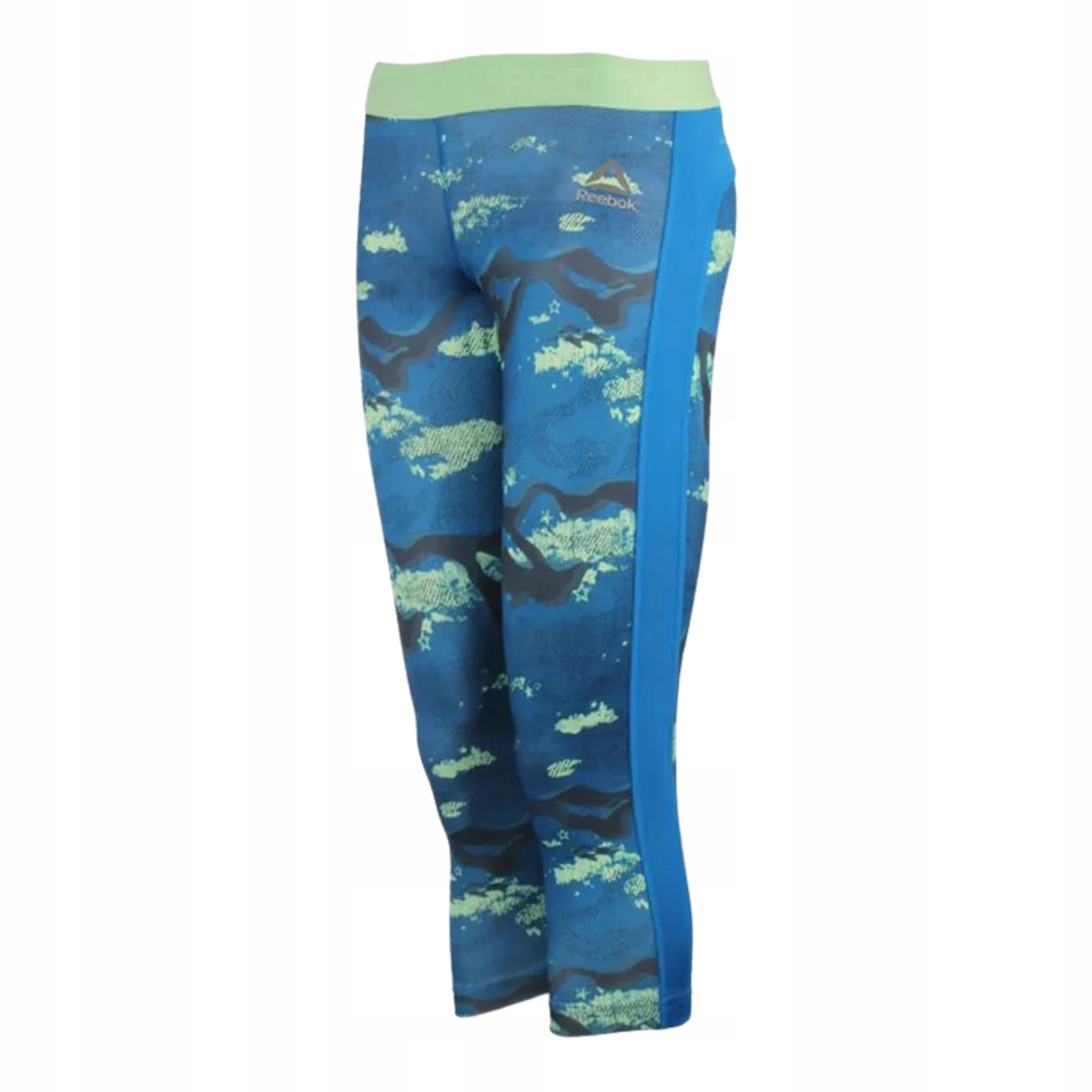 Damskie legginsy treningowe 3/4 Reebok Wor Printed Sl Xs