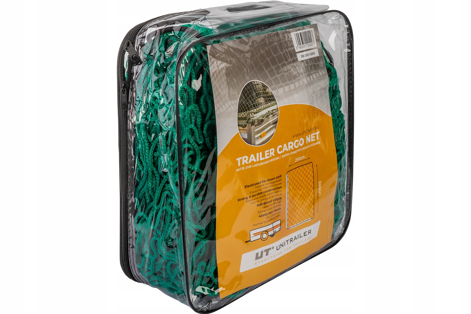 Siatka na przyczepę przyczepkę zabezpieczająca ładunek 250x350CM Unitrailer