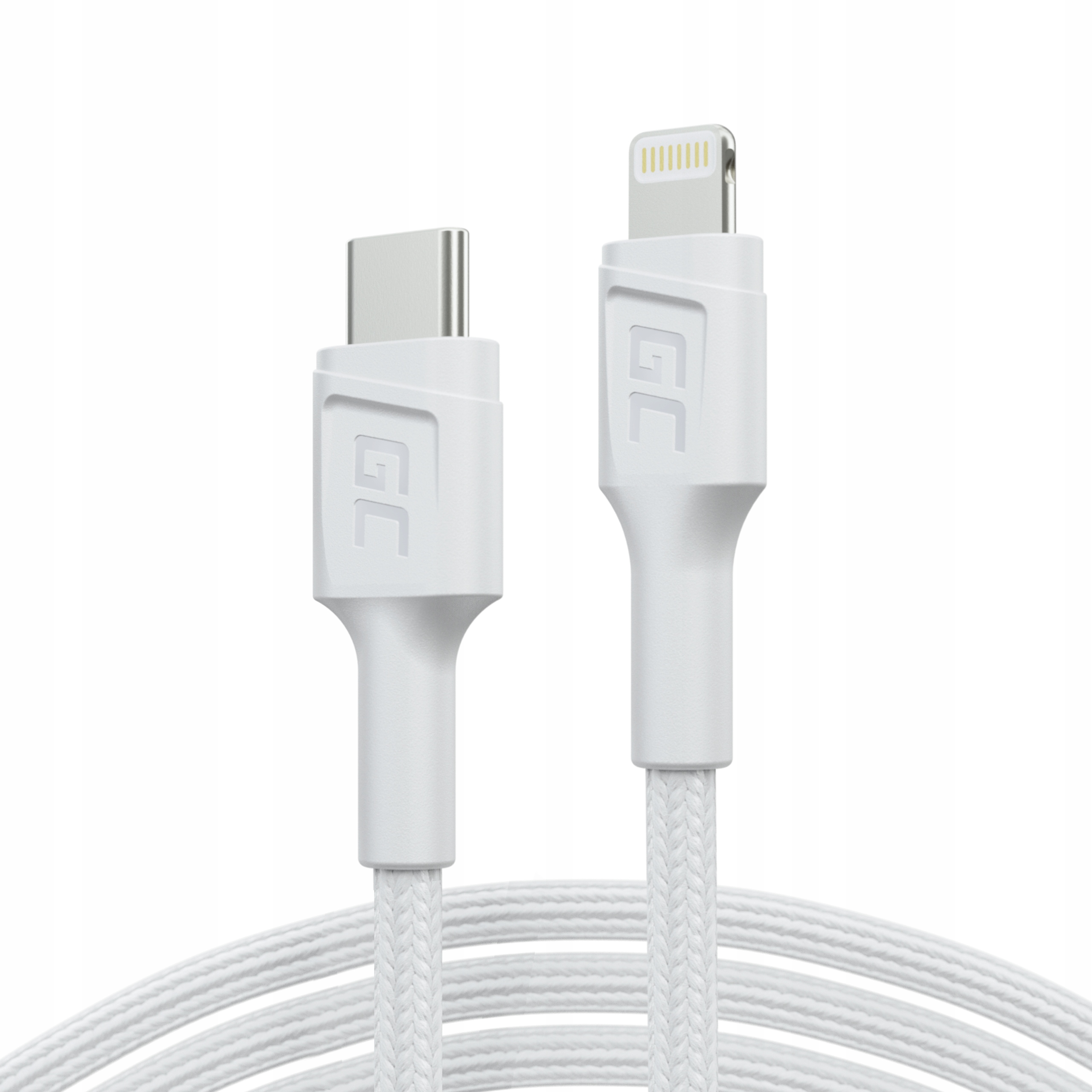 Zdjęcia - Kabel Gc Biały   Usb-c Lightning do iPhone Pd 27W 1m z MFi 