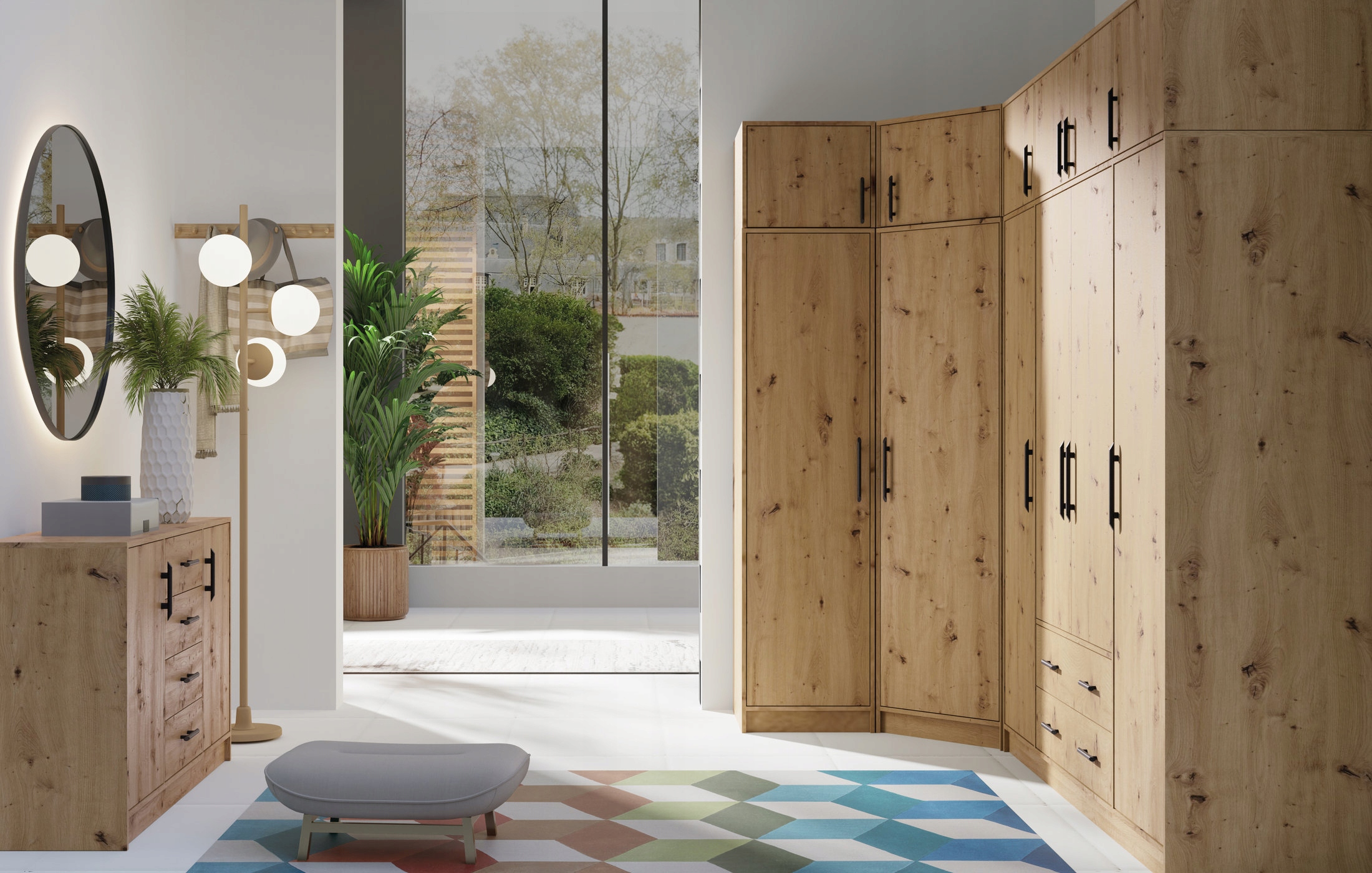 szafa regał mała bieliźniarka biały dąb SMART SR5 Materiał płyta laminowana