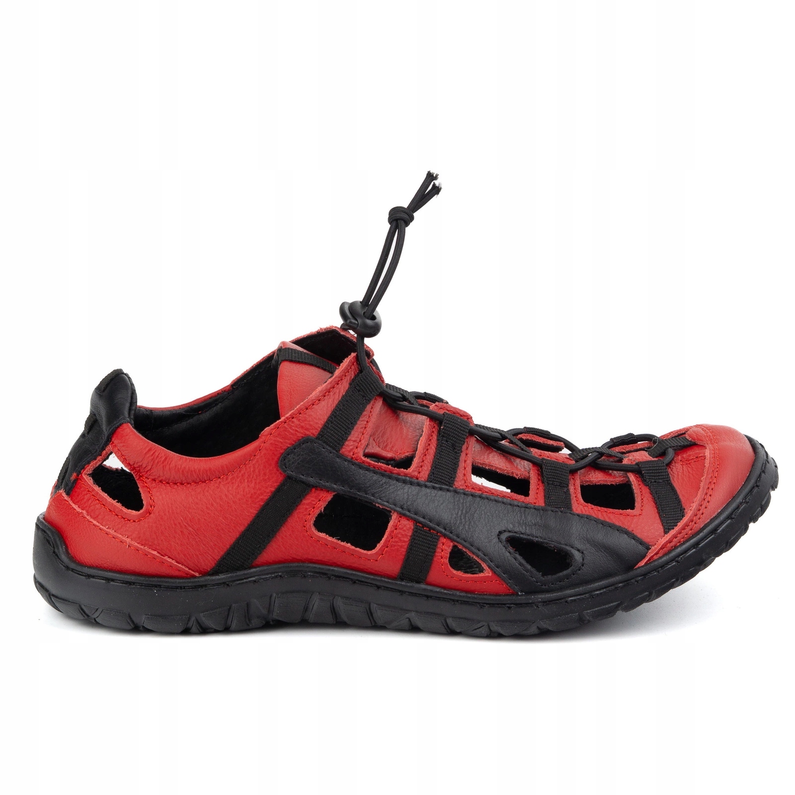 Pánské kožené prodyšné cyklistické boty 262KZ červené 41