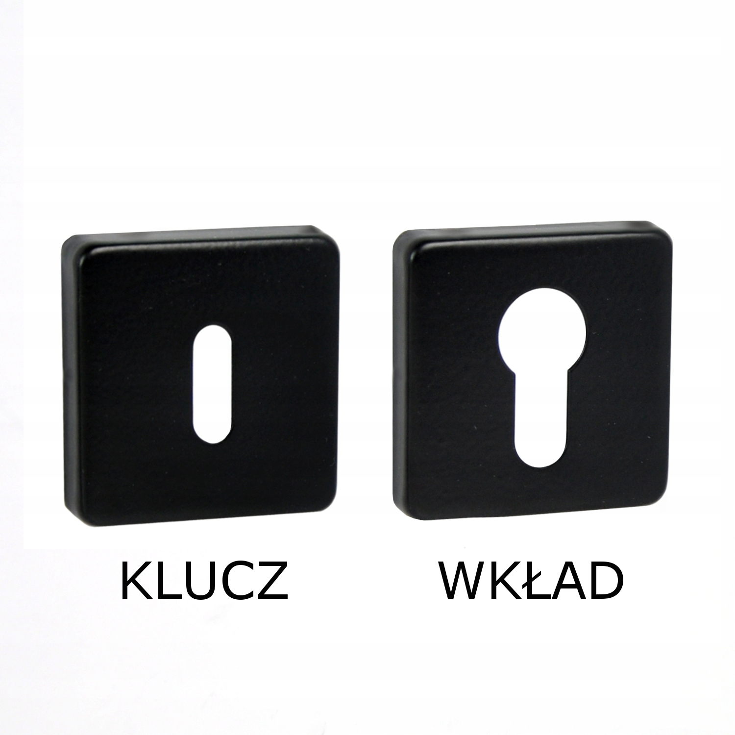 KLAMKA DRZWIOWA CZARNY MAT + SZYLDY ROZETY KWADRAT Rodzaj Klamka wewnętrzna