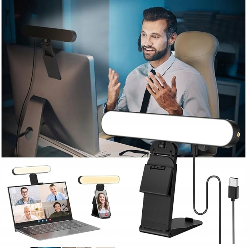 Osvětlení svítilna pro videokonference Dálkové ovládání a dotykové ovládání R16