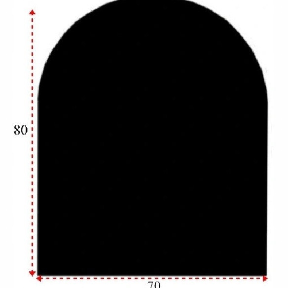 Szyba Hartowana Pod Kominek Piecyk 80x70 cm CZARNA Typ Inne elementy