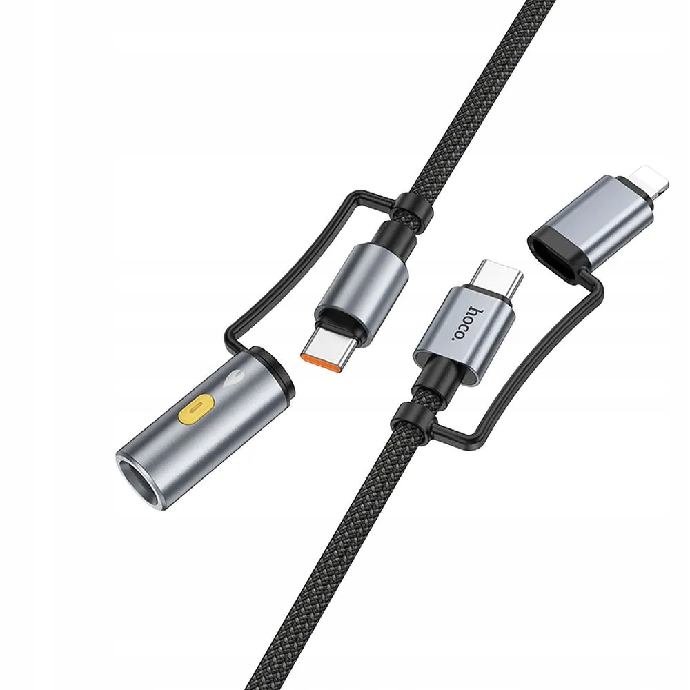 Kabel All-in-one Usb C Lightning do Usb C Zapalniczka samochodowa Hoco