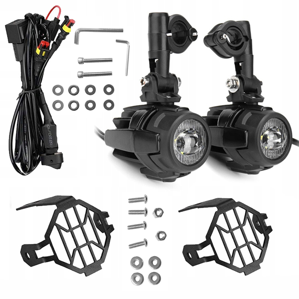 2x Halogeny Led Cree pre Bmw R1200GS F800GS Full kit Motocyklový reflektor