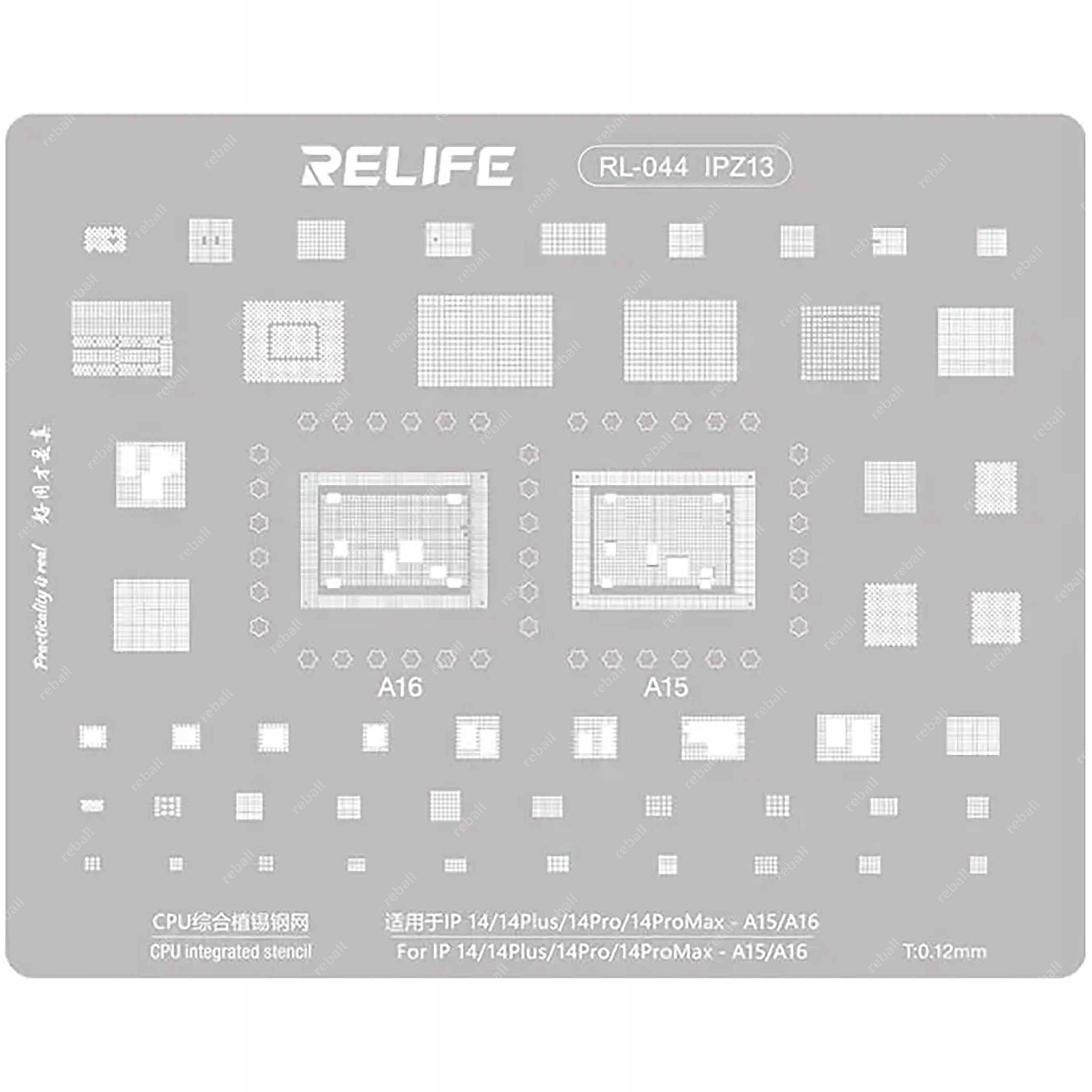 SITO MATRYCA BGAP DO PAST LUTOW IPHONE 14 PLUS PRO MAX RELIFE RL-044 IPZ13