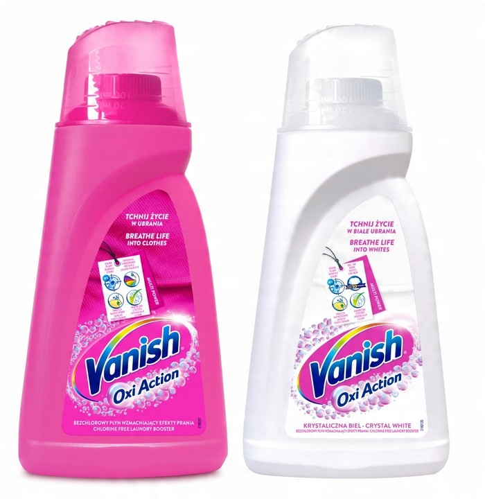 

Vanish Oxi Action Pink White Odplamiacz Płyn 2x1L